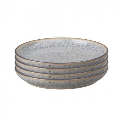 Denby Studio Grey Set of 4 Small Coupe Plates