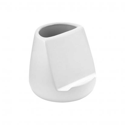 Ladelle Oliver White Gloss Utensil Holder and Tablet Stand