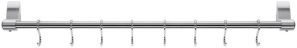 Stellar Premium 60cm Stainless Steel Hanging Rack and Eight Hooks