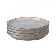 Denby Studio Grey Set of 4 Small Coupe Plates