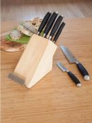 Stellar James Martin 5 Piece Knife Block Set and Recipe Book Holder