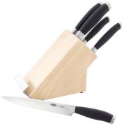 Stellar James Martin 5 Piece Knife Block Set and Recipe Book Holder